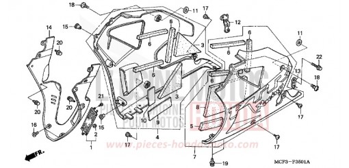 LOWER COWL (VTR1000SP2/3/4/5/6) VTR1000SP3 de 2003